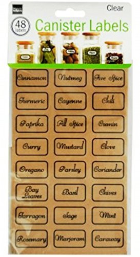 Clear Kitchen Canister Labels