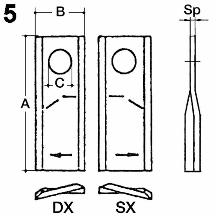 Morra 40490006 Disc Mower Blade