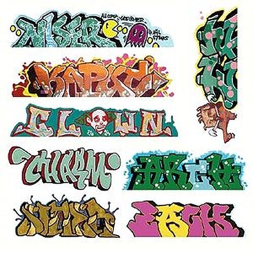 Blair-Line Graffiti Decals Mega Set - #5 pkg(8) - HO Scale Model Railroad Decal