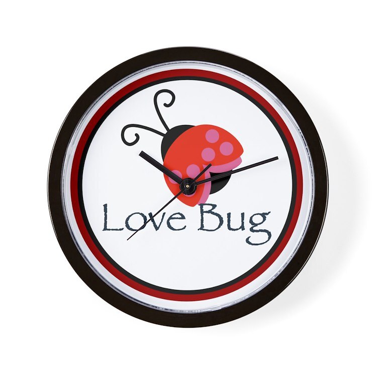 CafePress Love Bug Unique Decorative 10" Wall Clock (1090716056)