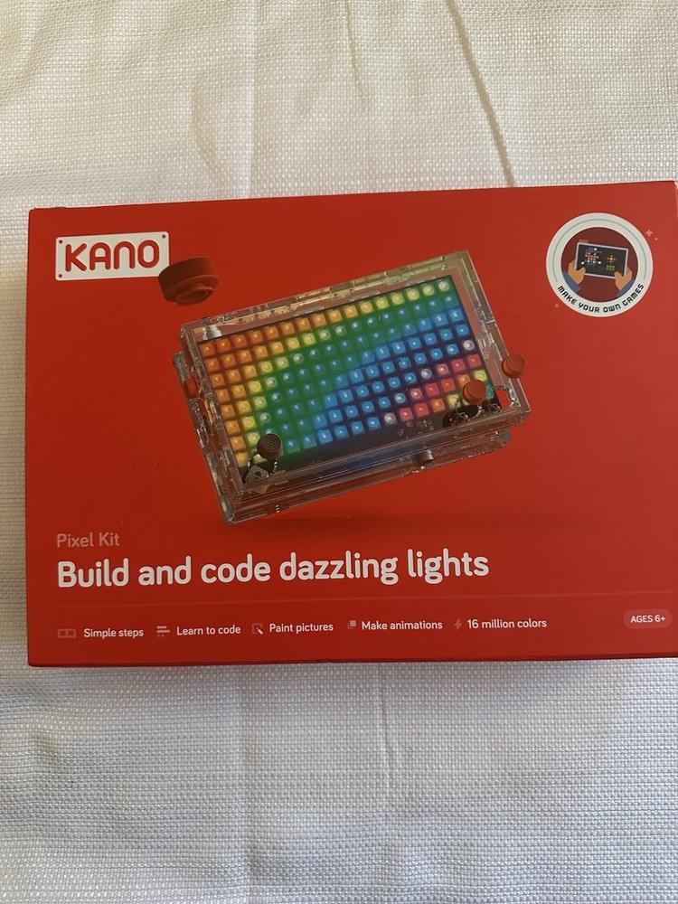 Kano 1003 Pixel Kit Learn Build & Code Dazzling Lights wireless lightboard NIB