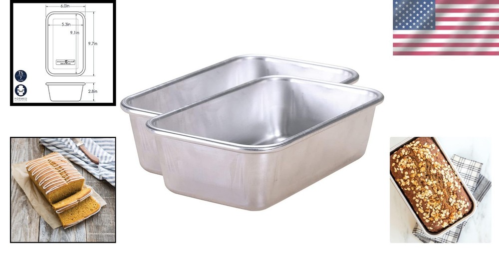 Naturals 2-Pack Octagonal Loaf Pans - Elevate Your Baking with Aluminum Design