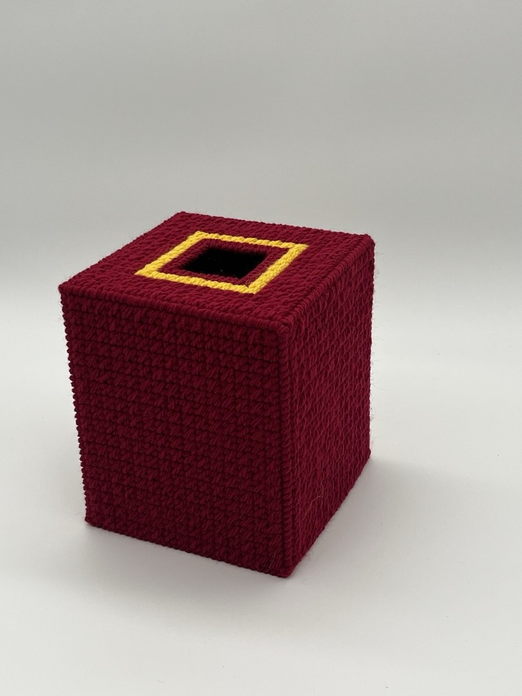 Washington Commanders Tissue Box Kleenex Plastic Canvas Cover Handmade