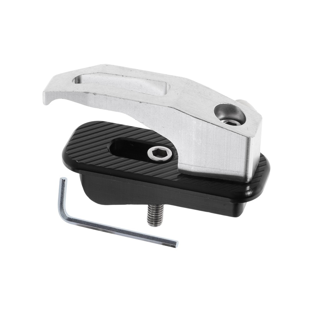 Alluper Alloy Motorcycle Hook for Minio Rectangular With Hole Silver Color