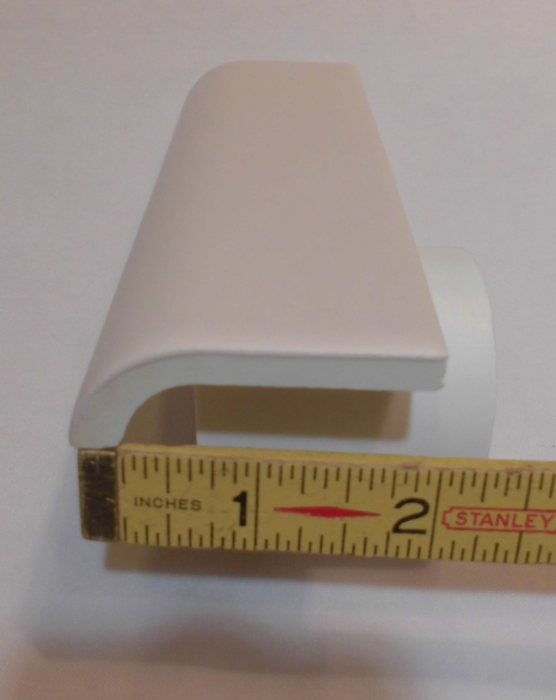 1 pc. Matte *Soft Pink* Ceramic Radius/Mudd Cap Bullnose Trim Florida Tile, New