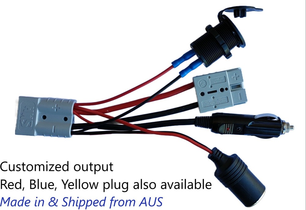 Anderson to customized multi output: cig socket, cig plug, Anderson plug, 5V USB