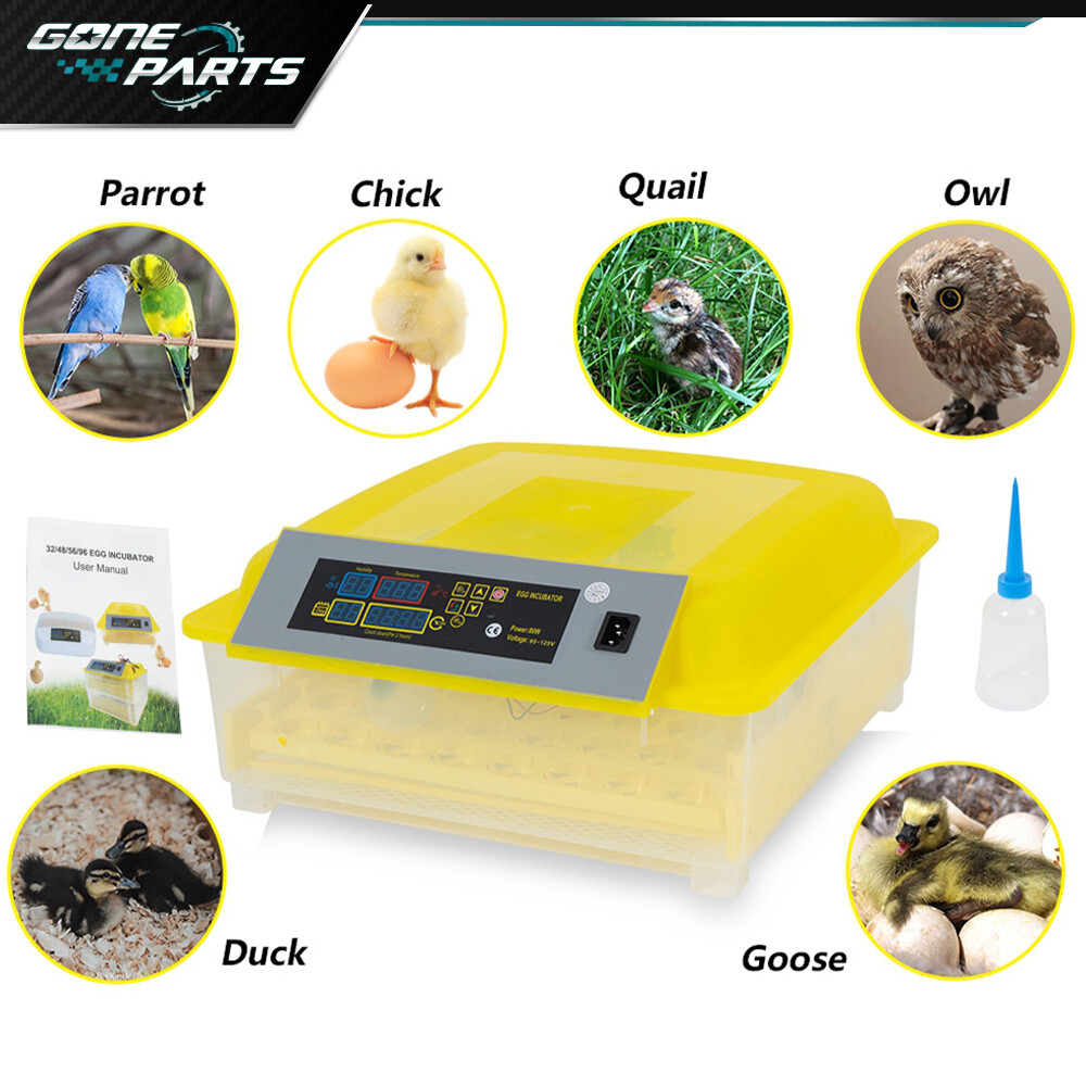 For 48 Digital Egg Incubator Hatcher Automatic Egg Turning Temperature Control