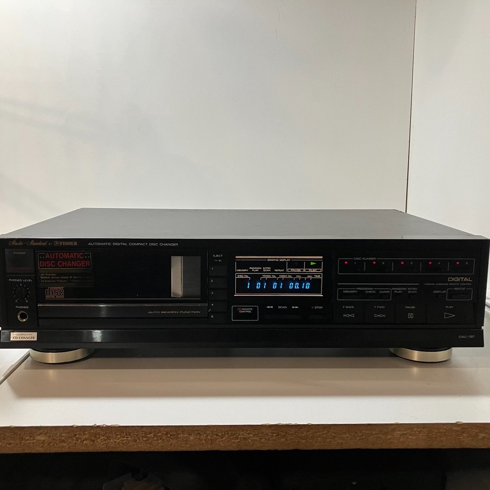 Fisher DAC-197 5 Disc CD Changer Tested Working Studio Standard READ AS-IS