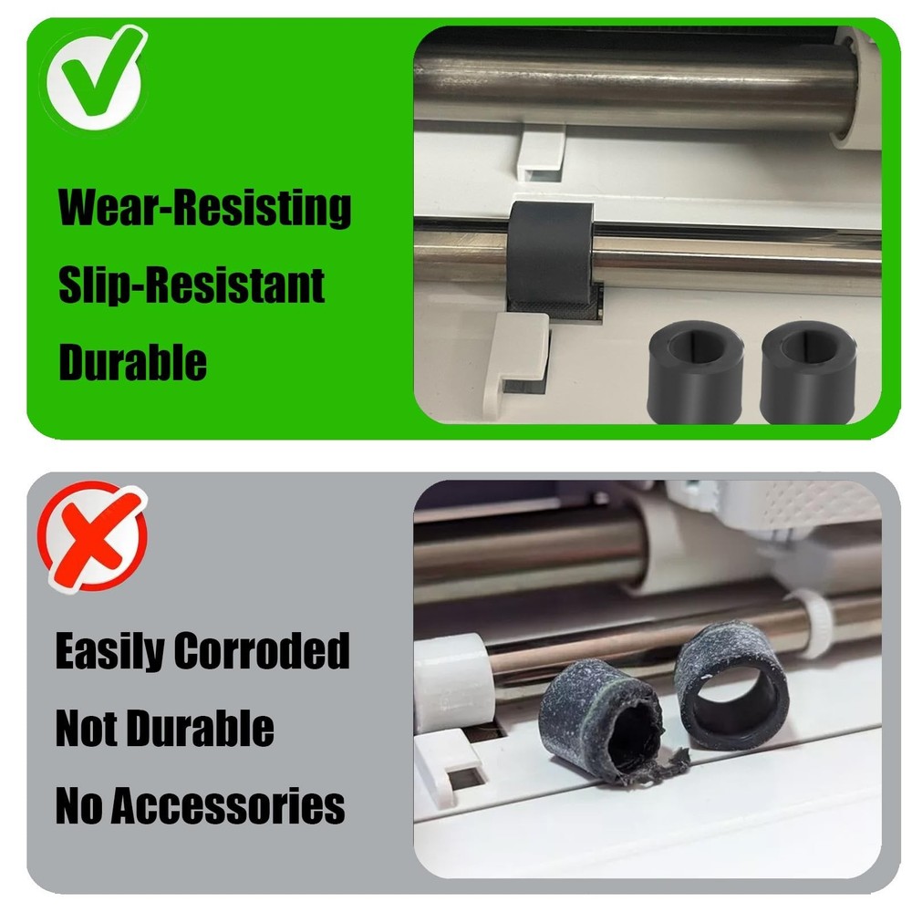 Moalaok 32-Pack Rubber Roller Replacement for Cricut Maker 3/Maker – Compl