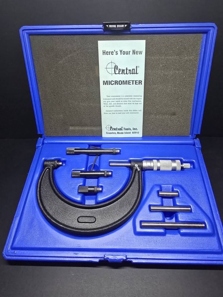 Central Tools 6205 Range Micrometer 0-4" Micrometer Range Style Made
