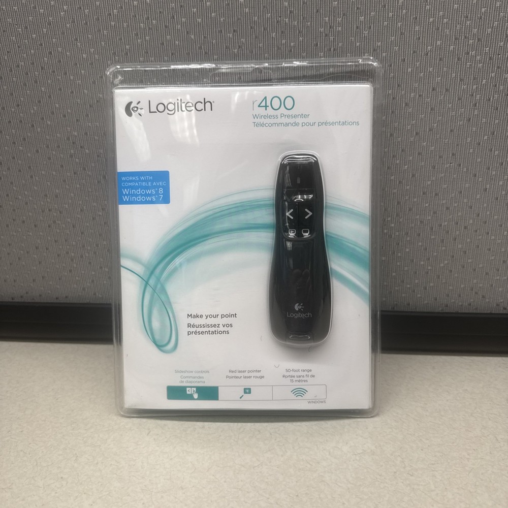 New Logitech R400 Presenter Remote Control and laser pointer