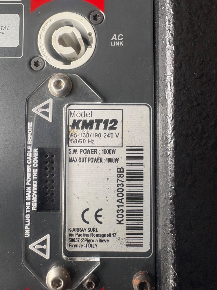 K-Array KMT12P Sub Ultra Light High Power Passive 12" Subwoofer NICE!