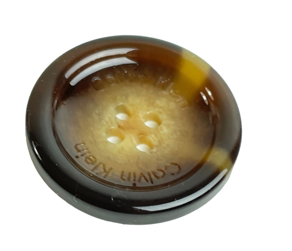 Calvin Klein Tortoise Blend Coat Main Front Replacement Button Larger 1.10"
