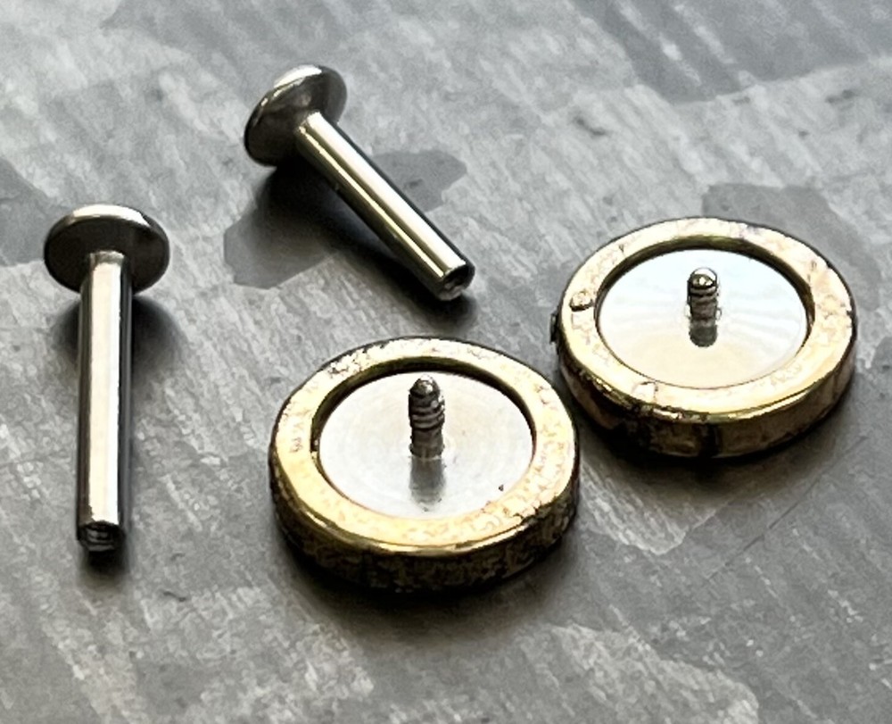 1pc Bullet Back Casing 16g Internally Threaded Labret Stud Ear Cartilage Ring