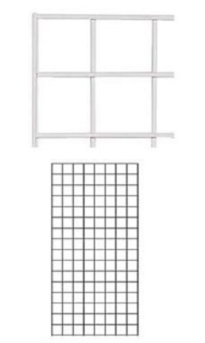Wire Grid Panel 2' x 4' White Retail Display Gridwall Double Craft Show