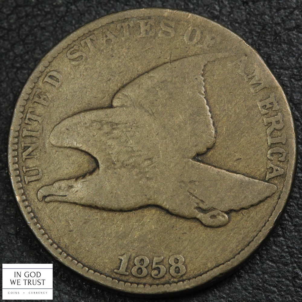 1858 Large Letters Flying Eagle Cent 1C