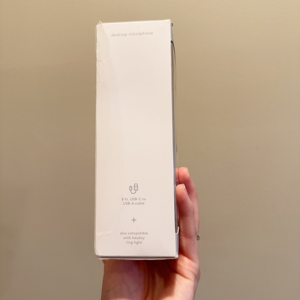 heyday Desktop Microphone - Stone White Open Box