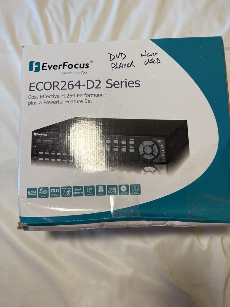 EverFocus ECOR264-4D2 DVR 4 Channel Security Recorder 500GB Open Box Powers On