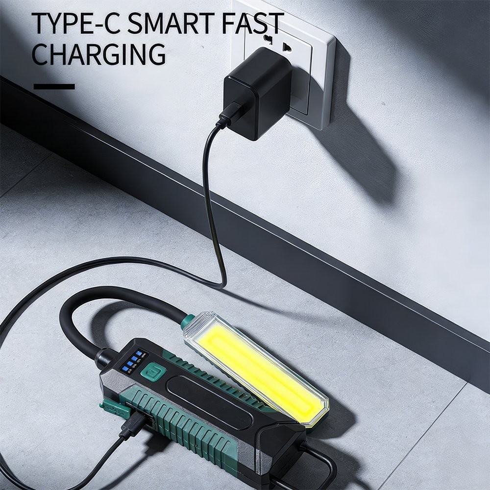 Rechargeable Flashlight LED Work Light with Flexible Gooseneck for Workshops