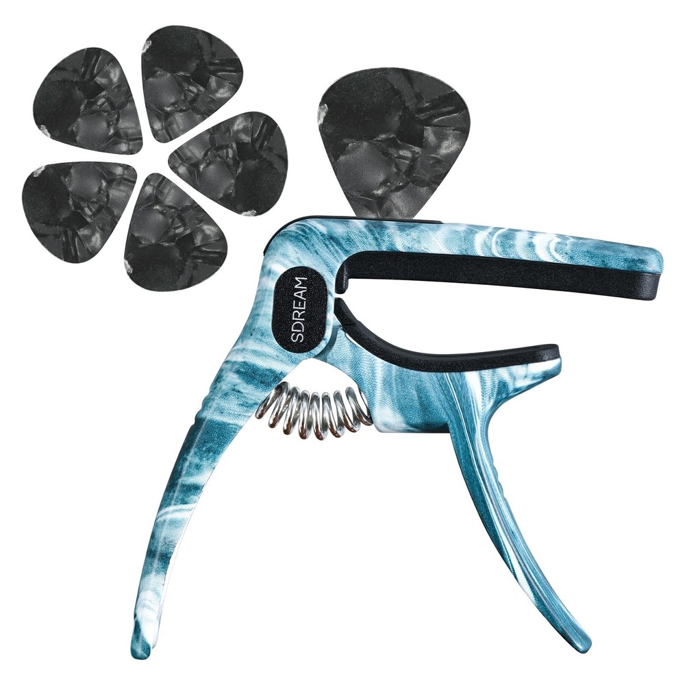 Guitar Capo for 6-String Acoustic, Electric, Classical Guitars, Ocean Blue