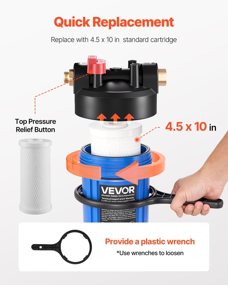 RV Water Filtration System Drinking Water Filter System Replaceable Cartri