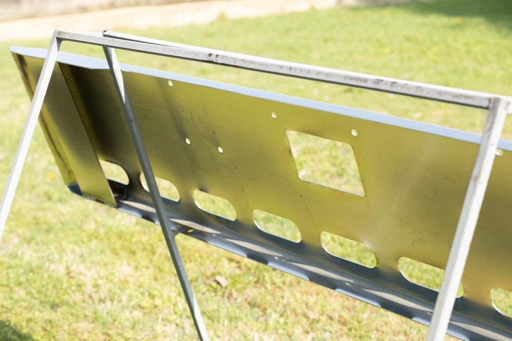 Peterbilt 357, 378, 379 Chrome Bumper - 18" Texas Square, Oval Light Cutout Row