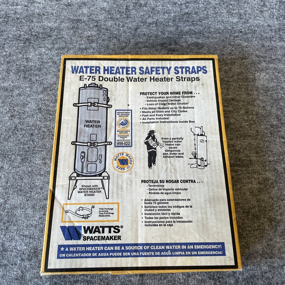 Watts E-75 Water Cooler/Heater Safety Straps