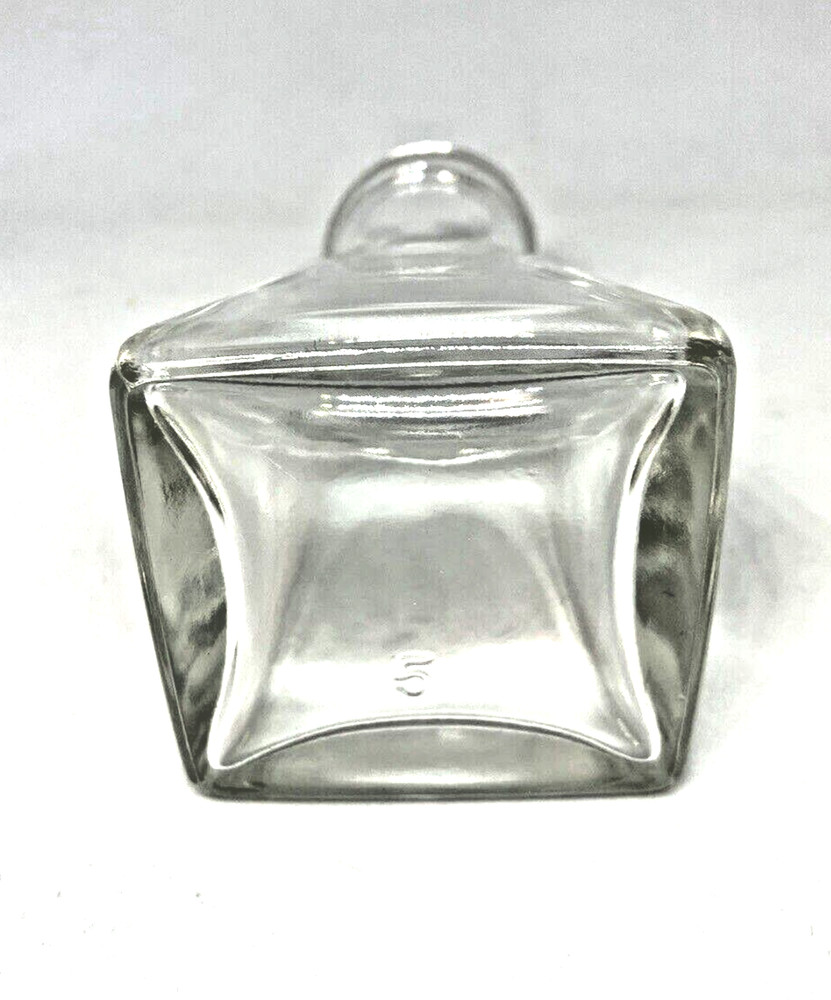 Clear Glass Pyramid Bottle Small Apothecary Perfume Diffuser Bud Vase Decorative