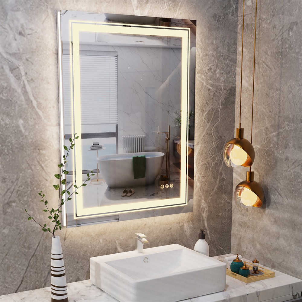 Multi Size Large Backlit Mirror LED Light Bathroom Vanity Mirror Home Hotel Gift