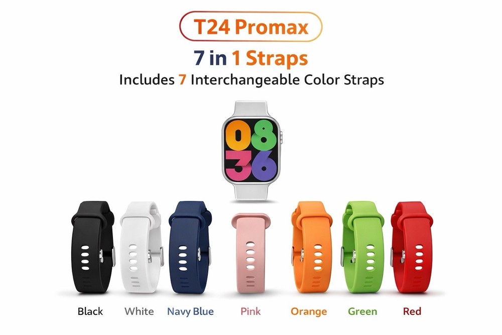 Smartwatch 7-in-1 Strap | Unisex Gift | All Ages | iOS Android Compatible