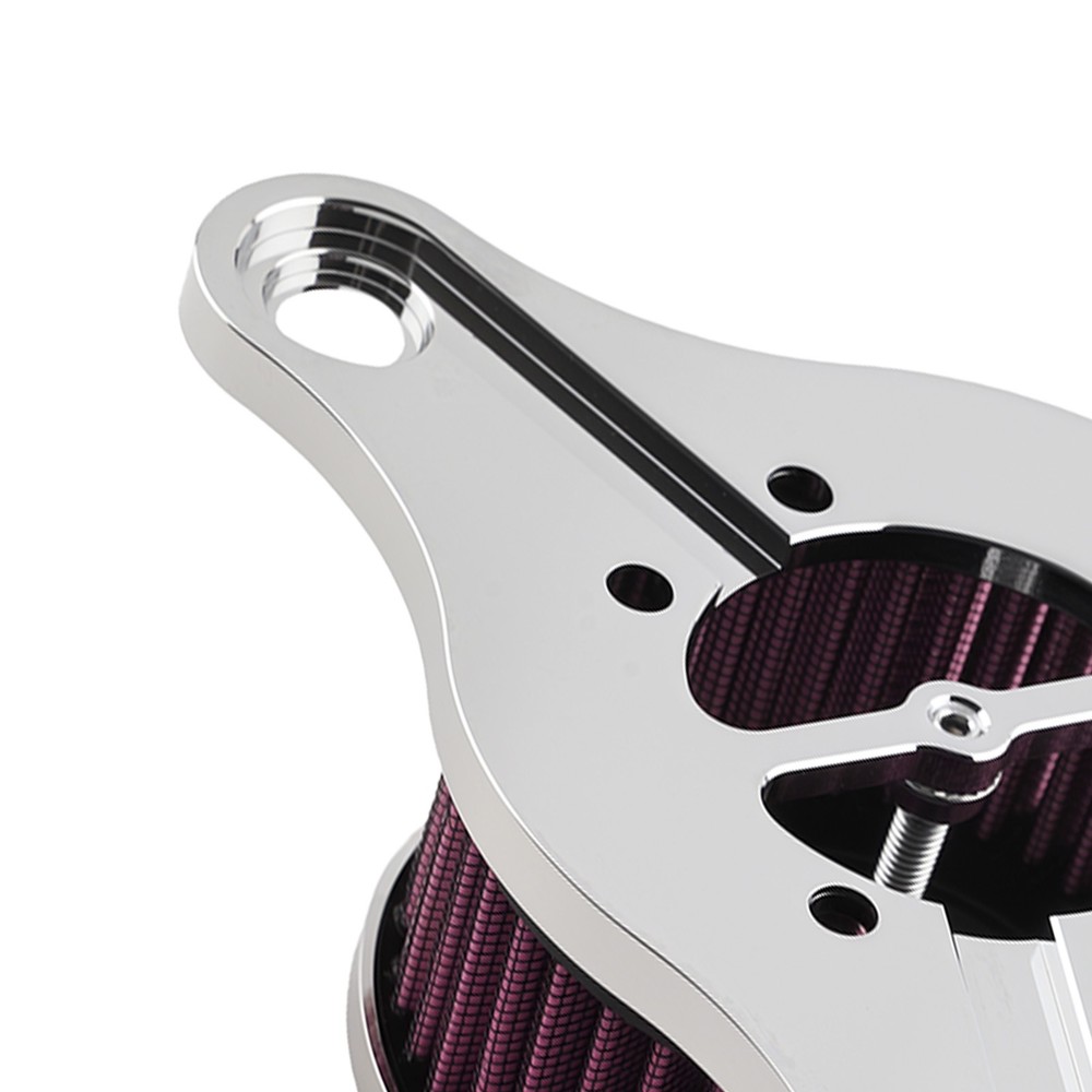 Billet Air Filter System for Harley Softail Dyna 1993-2017 Chrome Red