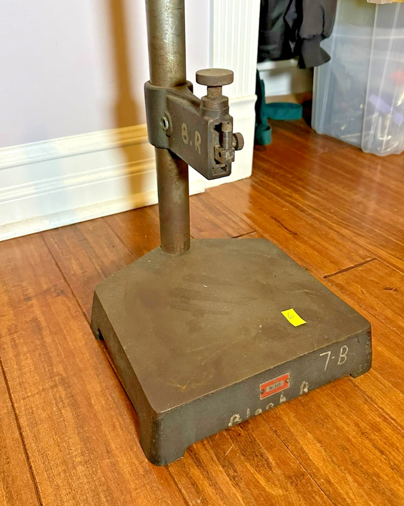 Starrett #636 Indicator / Comparator Stand - 18" Tall - Cast Iron Surface Plate