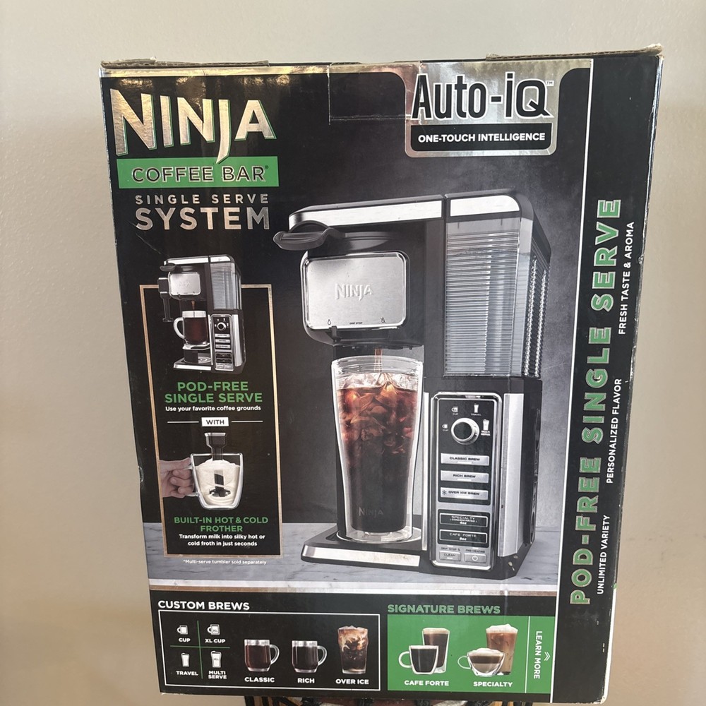 NEW Ninja coffee bar single serve system Auto-IQ One Touch Intelligence