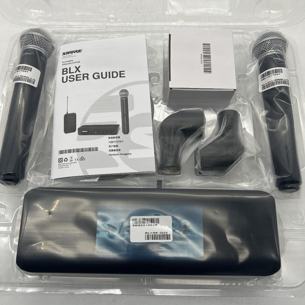 Shure BLX288/BETA58A Handheld Wireless Microphone System Come with 2 Microphone