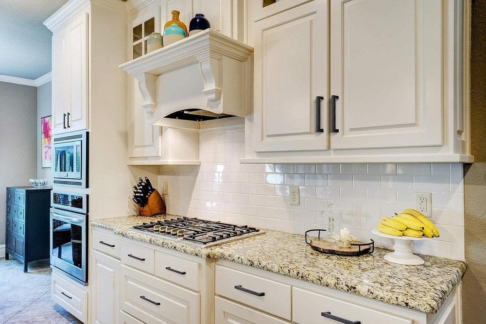 1 Pack 5 Inch Kitchen Square Cabinet Handles Matte Black Drawer Pulls for Cup...