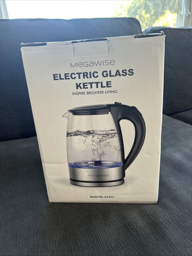 Megawise Electric Glass Kettle NEW