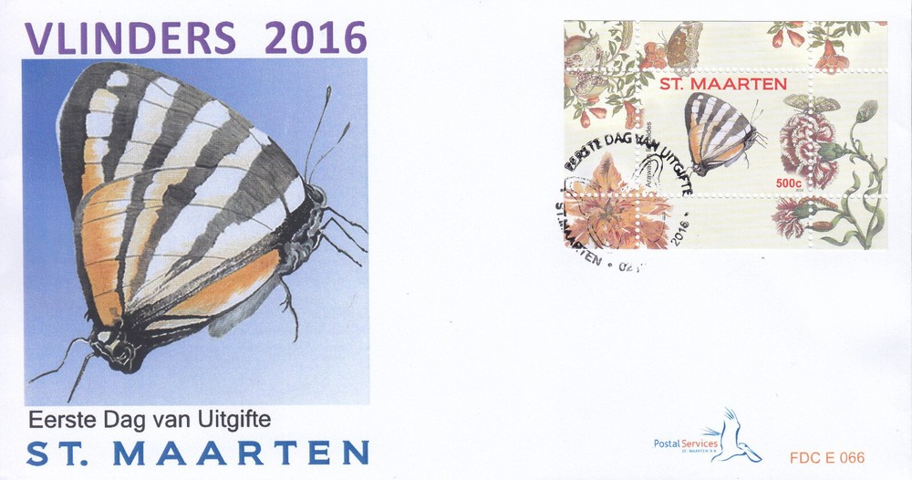 Sint Maarten Issue FDC 2016 (66) Butterflies