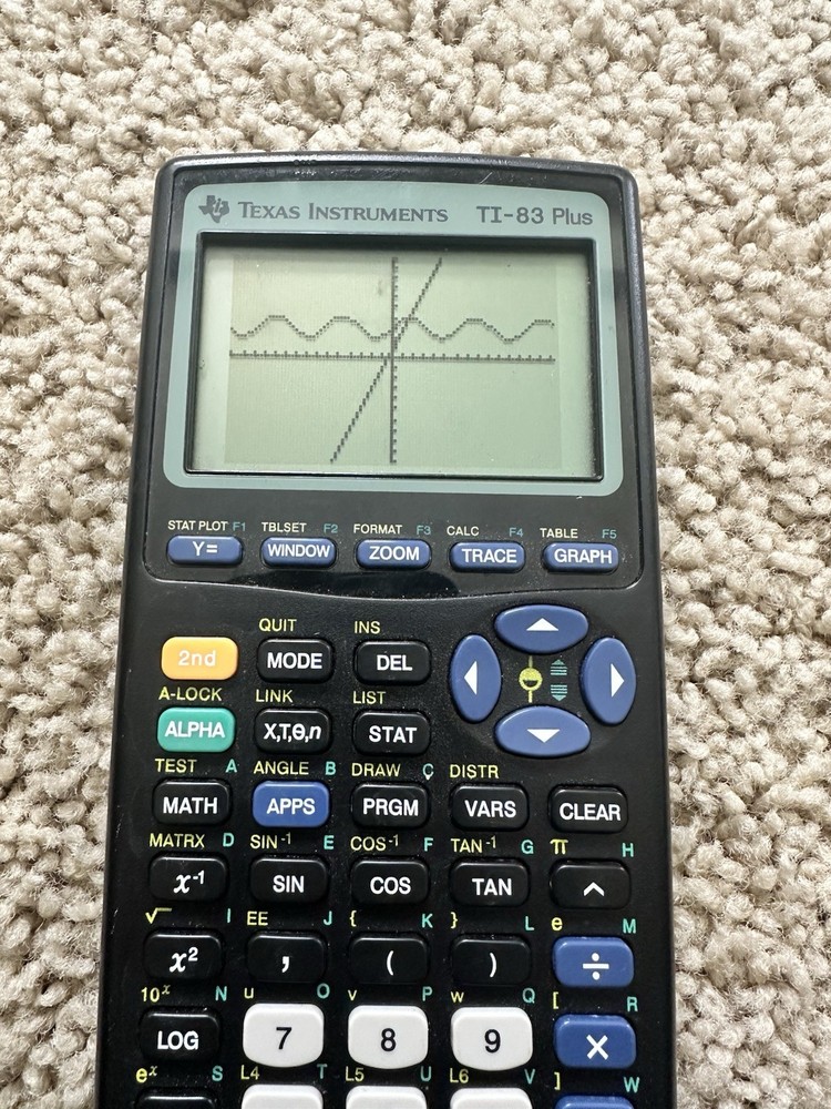 Texas Instruments TI-83 Plus Graphing Calculator Tested Works Missing Batt Cover