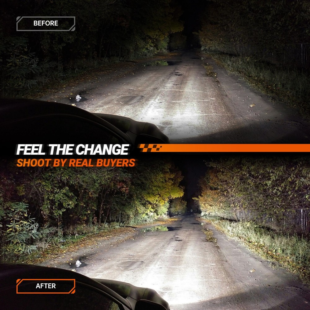 4x H7 LED Headlight Bulb Kit High Low Beam Super Bright 6000K White