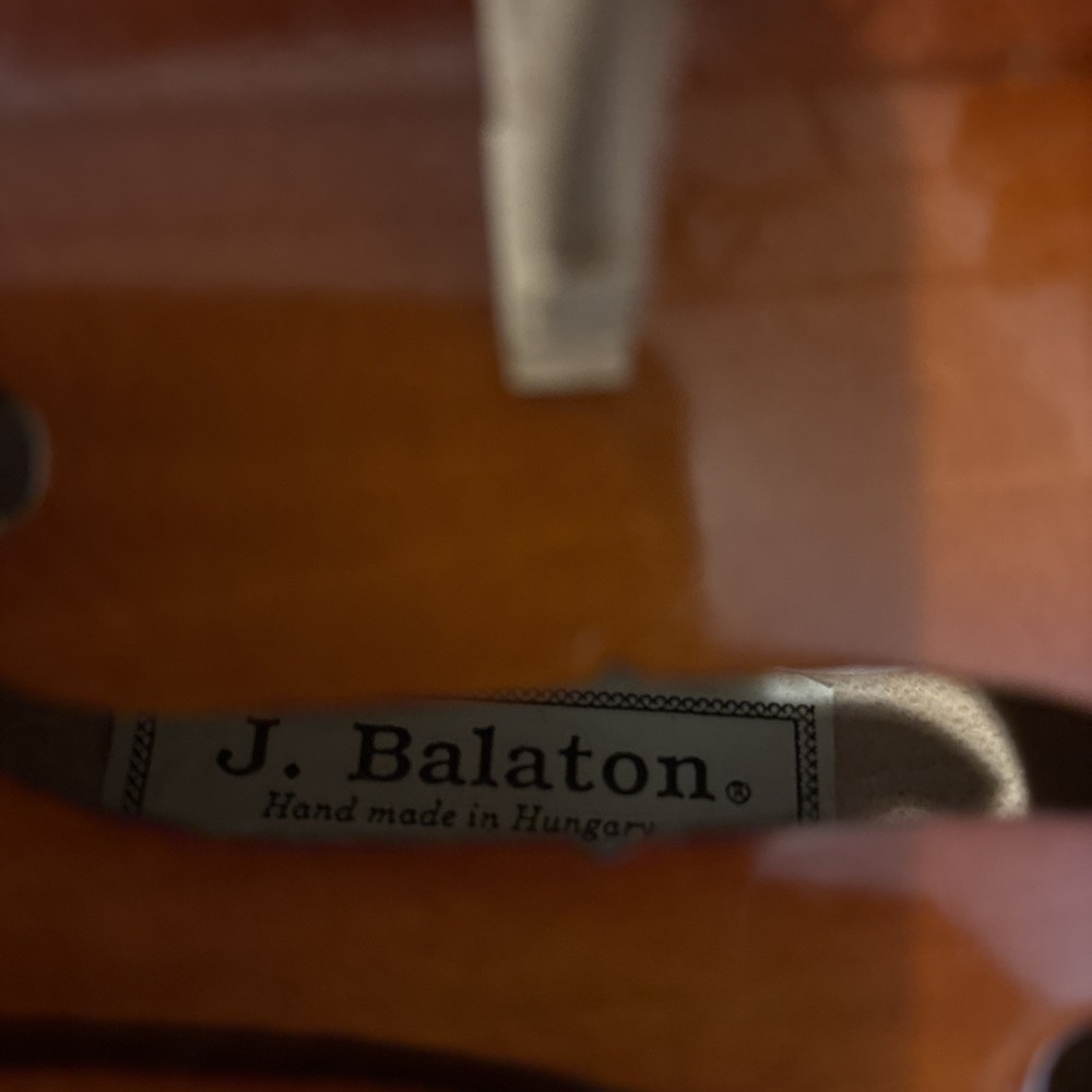 J. Balaton Violin With Bow And Case