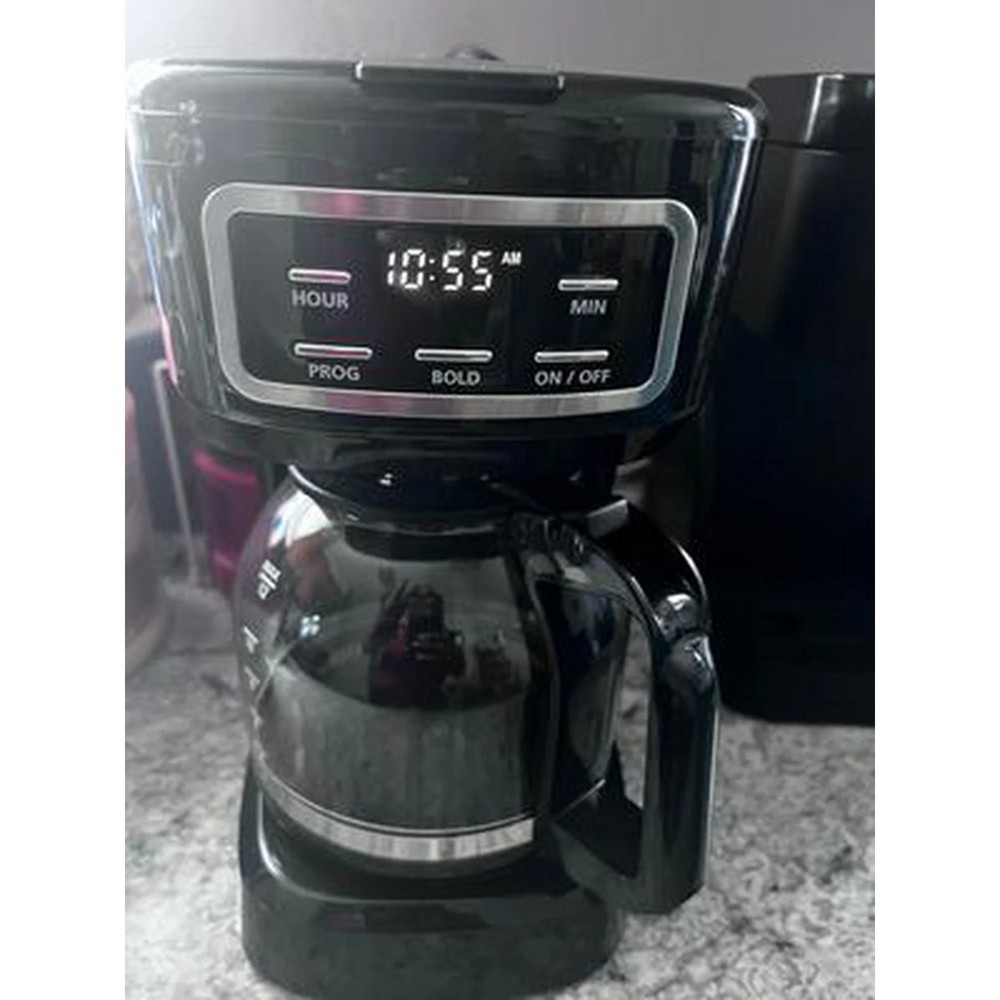 Mainstays 12-Cup Programmable Drip Coffee Maker Black Auto Shut-Off Bold Brew