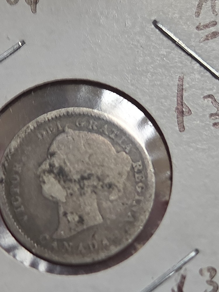 Canada 1875 10 Cent Key Date Ag