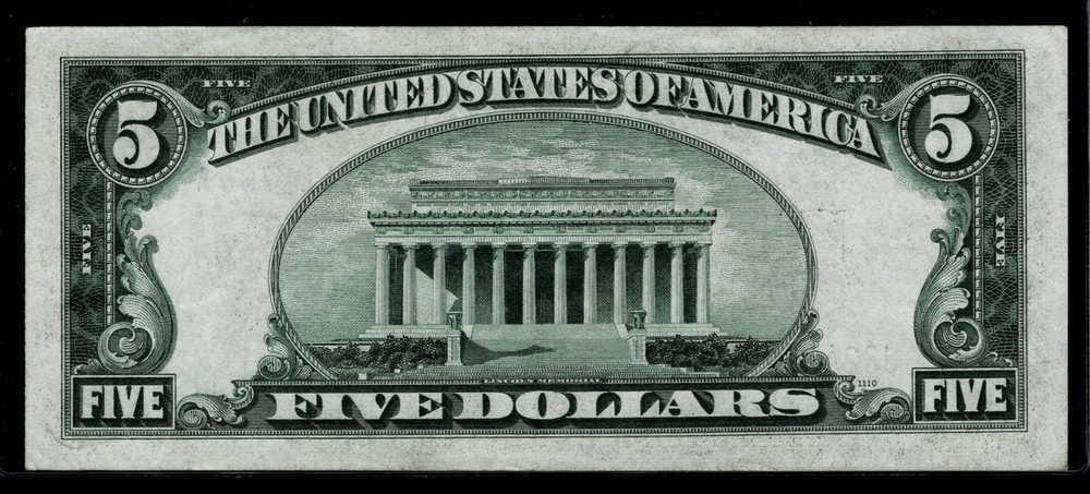 1934-A $5 SILVER CERTIFICATE NOTE~UNCIRCULATED