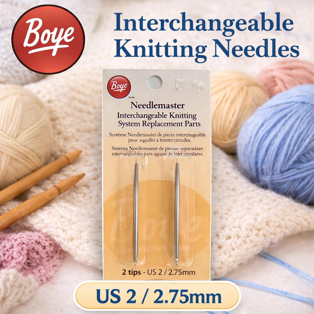 BOYE NEEDLEMASTER US 2/2.75m Interchangeable Knitting NEEDLES Replacement
