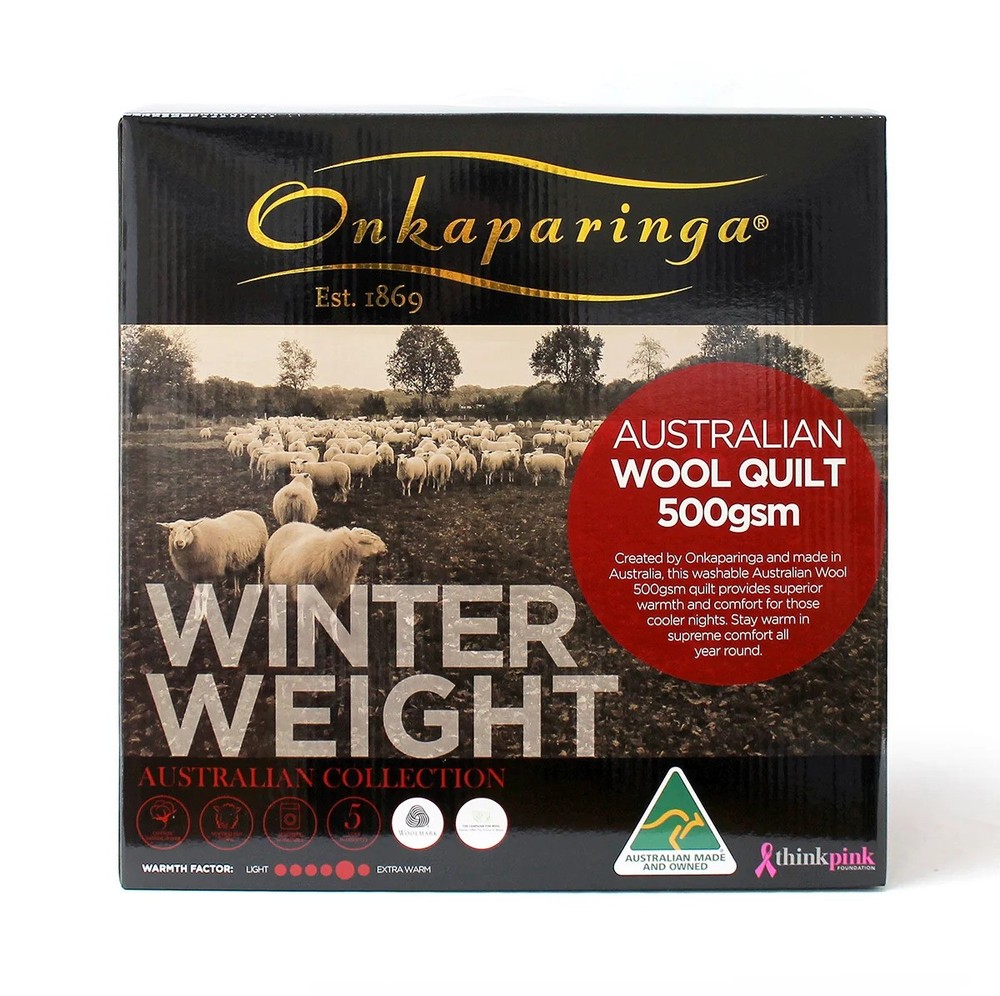 Onkaparinga Australian Made Australian Wool Quilt