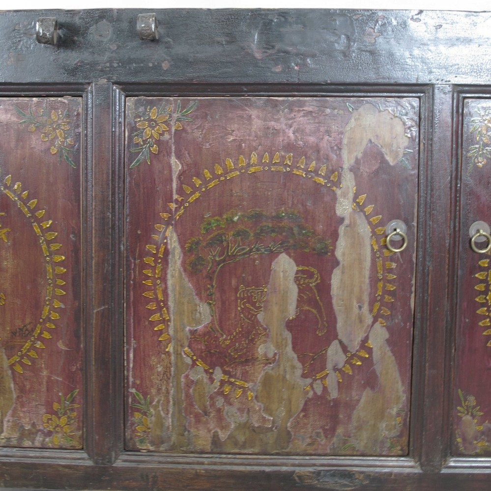 Hand Painted 4 Panel-Door Sideboard