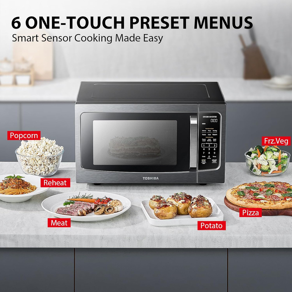 ML-EM45PIT(BS) Countertop Microwave Oven with Inverter Technology, Kitchen Essen