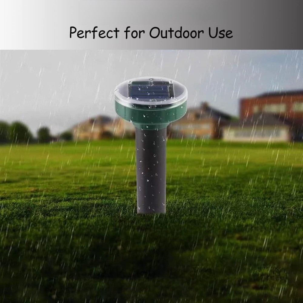 8 Pack Solar Mole Repeller, Ultrasonic Snake Gopher Deterrent Spikes for Yard
