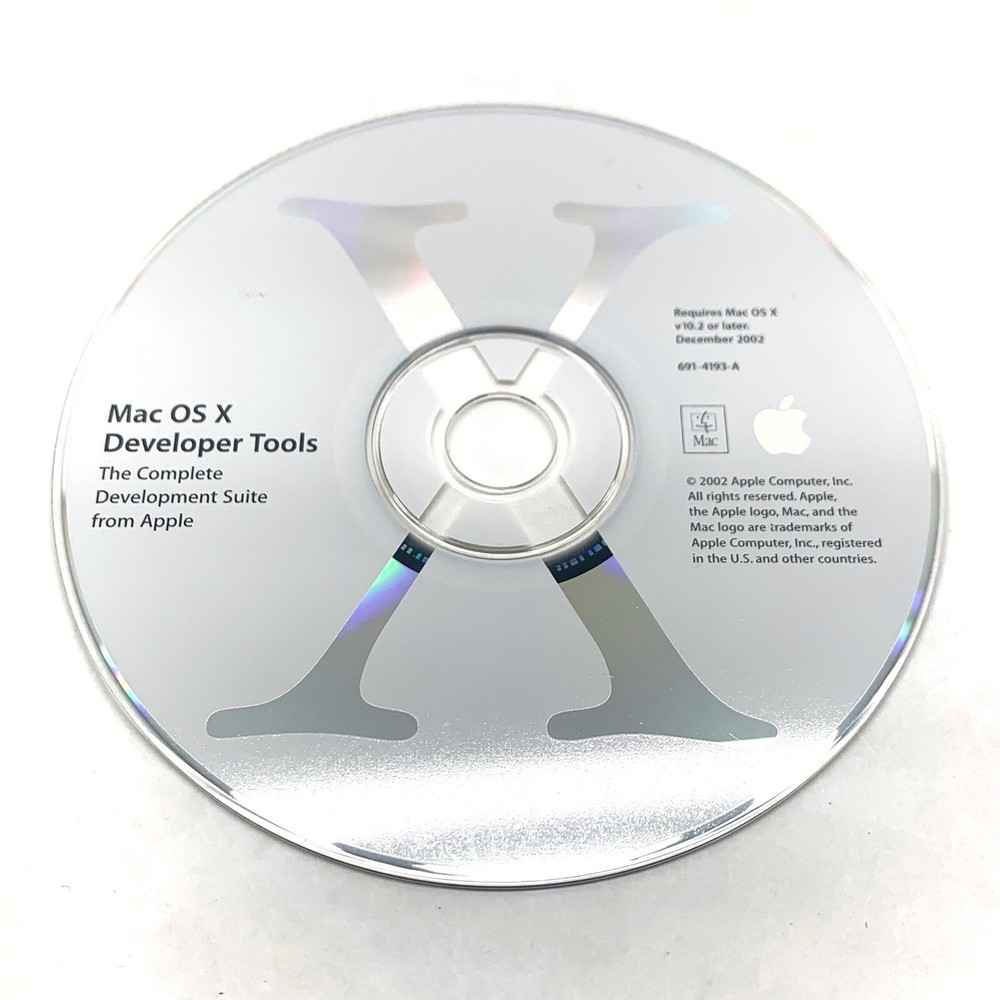 Macintosh Mac OS X 10 Jaguar v10.2 Developer Tools Software CD Disc 2002