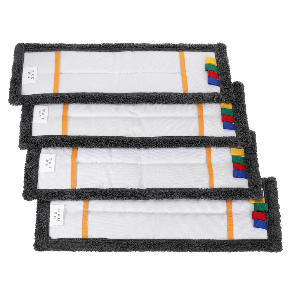 8Pcs Replacement Microfiber Cleaning Refill Pads For Flat Mop 18'' Reusable Tool